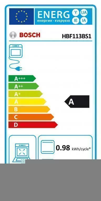 BOSCH HBF113BS1 Ugradna rerna - Слика 2