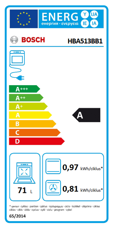 BOSCH HBA513BB1 Ugradna rerna - Слика 2