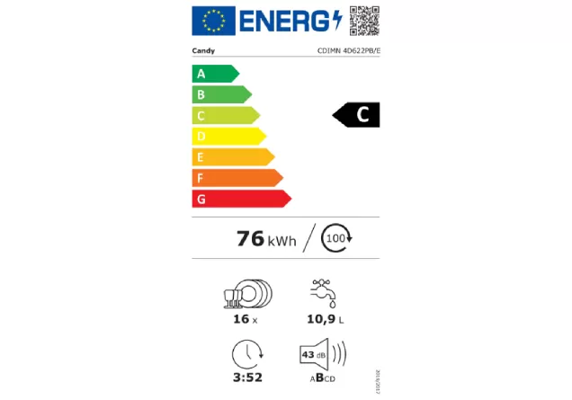 Candy CDIMN 4D622PB/E Ugradna mašina za sudove - Слика 2