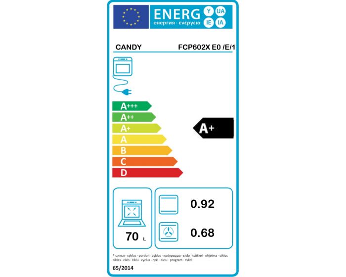 CANDY FCP602 X/E Ugradna rerna - Слика 2