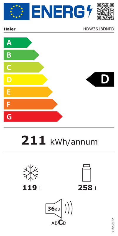 Haier HDW3620DNPD kombinovani frižider - Слика 7